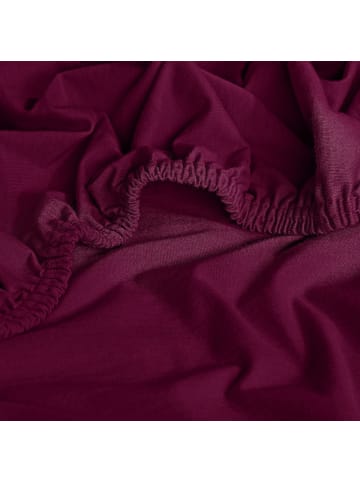 Erwin Müller Interlock-Jersey Spannbettlaken Memmingen in bordeaux