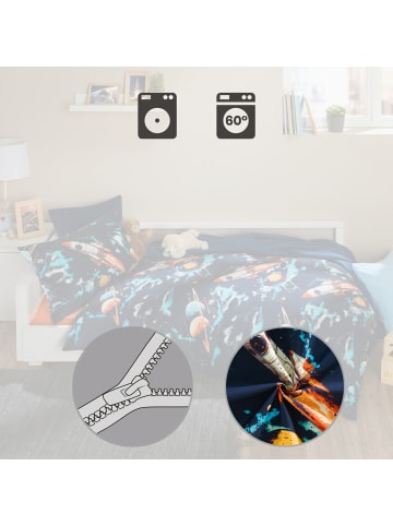 Erwin Müller Renforcé Kinder-Bettwäsche in dunkelblau