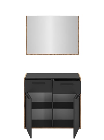 ebuy24 Garderobenmöbel Bueno (2-teilig) Schwarzgrau 95 x 37 cm