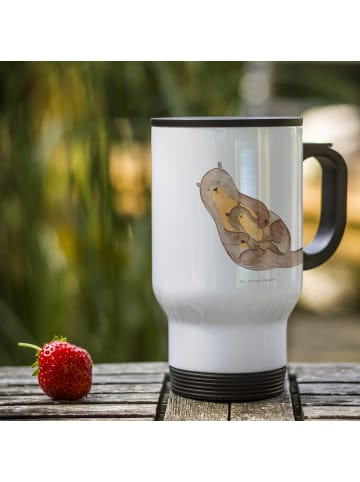 Mr. & Mrs. Panda Thermobecher To Go Otter Kind ohne Spruch in Weiß