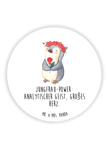 Mr. & Mrs. Panda magnet Jungfrau Astrologie mit Spruch in Weiß