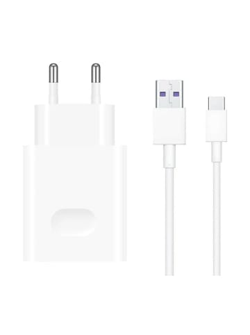 Huawei Original - NETZLADEKABEL HUAWEI CP404B Super Charge 225W mit Kabel in weiß