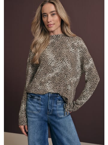 Street One Shirt in taupe schwarz