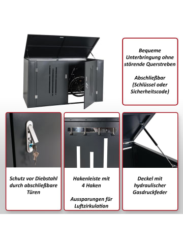 MCW 2er-Fahrradgarage K64 mit Deckel abschließbar