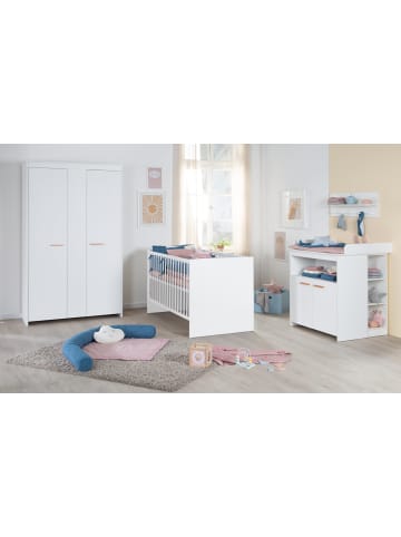 roba Set Lilo - Gitterbett 70 x 140 cm, Wickelkommode, Kinderkleiderschrank