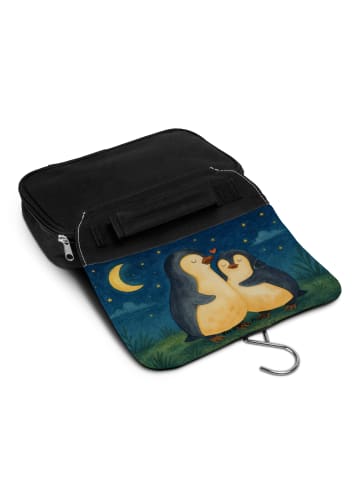 Mr. & Mrs. Panda Kosmetiktasche Pinguine Einschlafen Design ohne... in Weiß