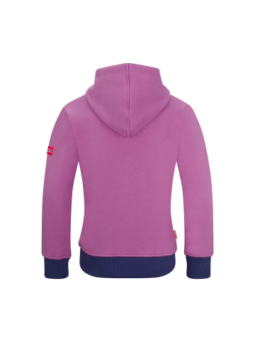 Trollkids Hoodie Pullover mit Kapuze "Troll" in Malvenpink/Violettblau