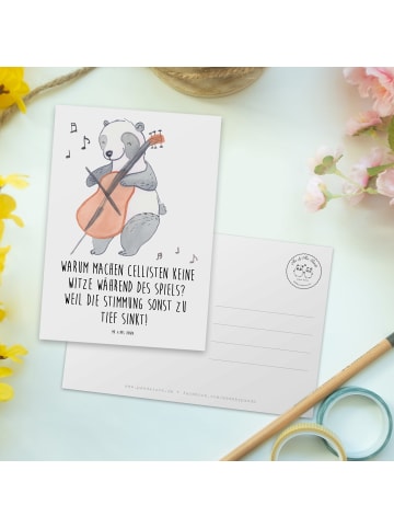Mr. & Mrs. Panda Postkarte Zeichenllo Witz Verdorben mit Spruch in Weiß