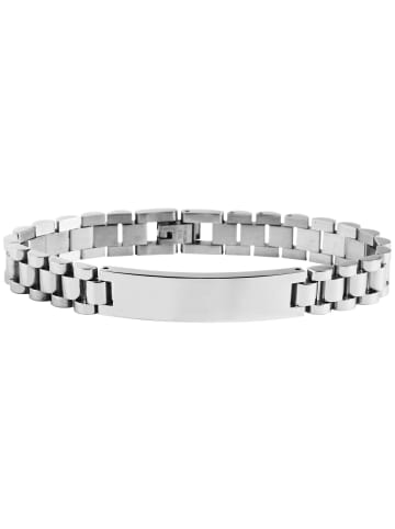 Adeliás Unisex Armband – Gliederarmband aus Edelstahl 21 cm in silber