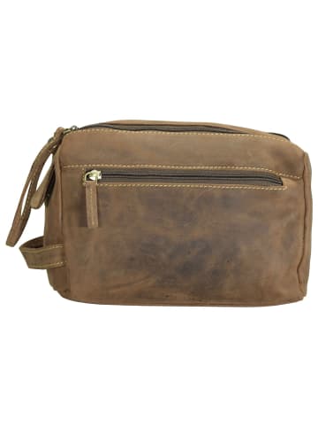 Greenburry Vintage Kulturbeutel Leder 23 cm in brown