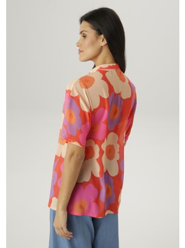 Aniston SELECTED Chiffonbluse in orange-flieder-beige-apricot-rosa