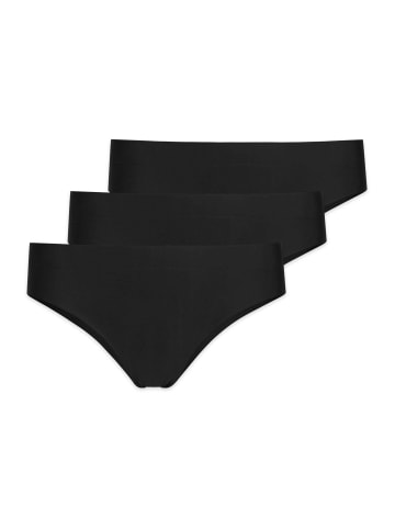 SNOCKS Hipster Panties aus Mikrofaser 3 Stück in Schwarz
