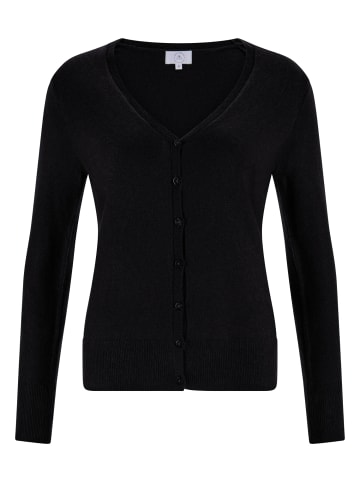 CASH-MERE.CH Cardigan V-Ausschnitt in Schwarz