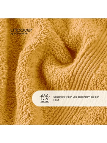 UNCOVER BY SCHIESSER Duschtuchset Brooklyn 2-teilig in Senf
