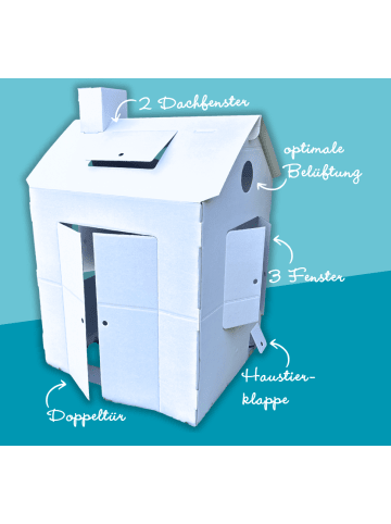 bibabox Pappspielzeug "Das große Papphaus" in Weiß 