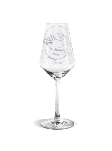 Mr. & Mrs. Panda Weinglas Walfisch Thunfisch ohne Spruch in Transparent