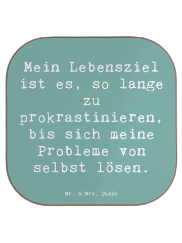 Mr. & Mrs. Panda Untersetzer Tasse Spruch Lebensziele Prokrastin... in Meeresbrise