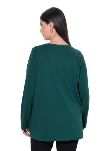 Ulla Popken Langarmshirt in smaragdgrün