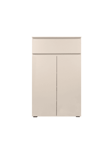 CALICOSY Schuhschrank ELVA in Beige - (W)80  x (H)131  x (L)40 cm