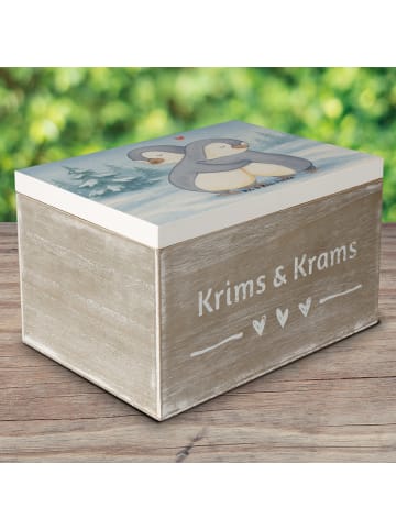 Mr. & Mrs. Panda Kiste Pinguine Kuscheln Design ohne Spruch in Weiß