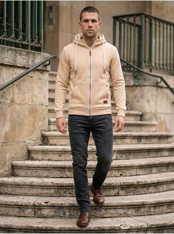 RESLAD Sweatjacke Zipper High in beige