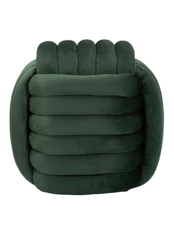 Mauro Ferretti Grüner Samt-Pouf, gewebt, 45 x 45 x 45 cm