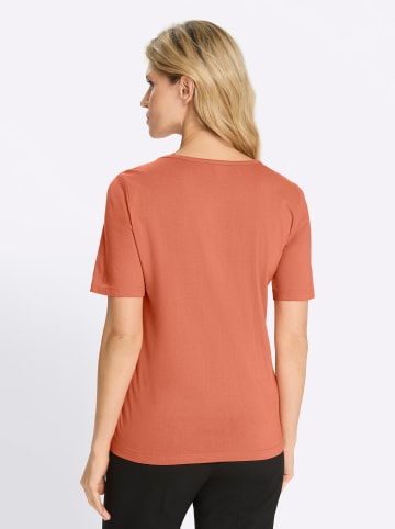Sieh an! Rundhalsshirt in papaya