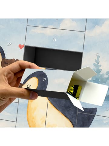 Mr. & Mrs. Panda Adventskalender Pinguin Liebe Design ohne Spruch in Weiß