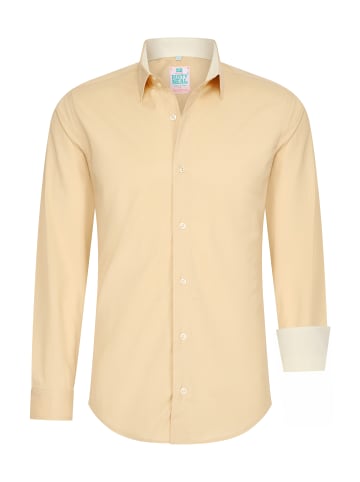 Rusty Neal Pastell Hemd S - 6XL Slim Fit Cotton-Stretch in Lachs