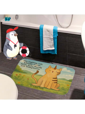 Mr. & Mrs. Panda Badvorleger Einhorn Katze Design mit Spruch in Weiß