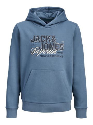 JACK & JONES Junior Kapuzenpullover in Blue Mirage