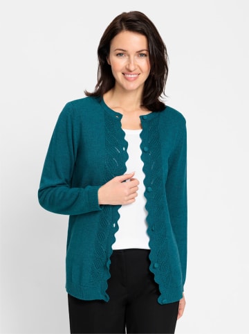 WITT WEIDEN Strickjacke in aquapetrol-meliert