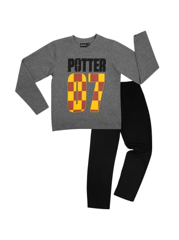 Harry Potter Harry Potter Schlafanzug  Langarm in grau/schwarz