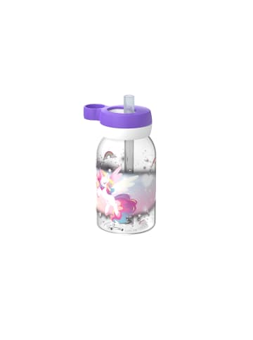 Mepal Trinkflasche mit Trinkhalm Campus 450 ml in Unicorn Glow