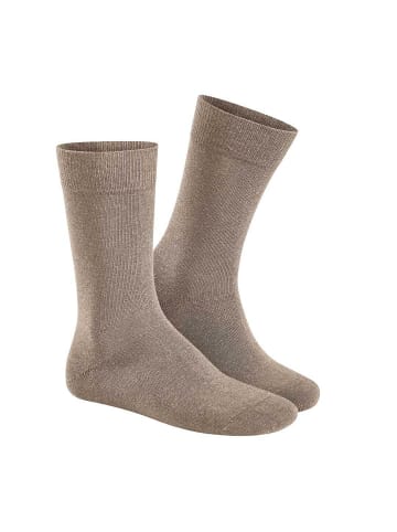 Hudson Socken Relax Cotton druckfreier Bund in Sahara