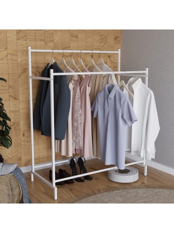 VCM  Kleiderständer Kleiderregal Kleiderstange Labol L in Weiß