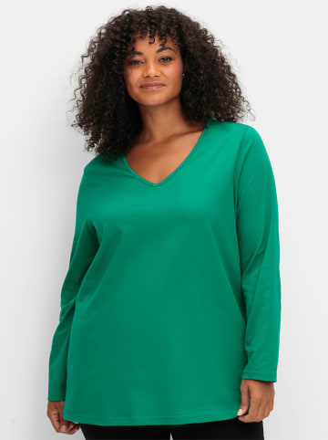 sheego Langarmshirt in grün