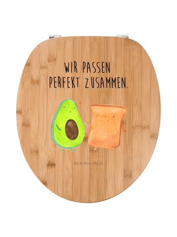 Mr. & Mrs. Panda Toilettendeckel Avocado Toast mit Spruch in Braun