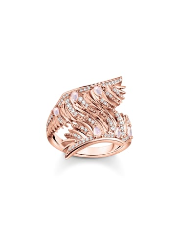 Thomas Sabo Ring Phönix-Flügel Mit Rosa Steinen in roségold