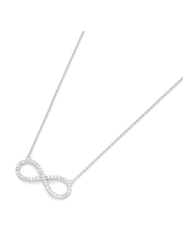 Giorgio Martello Milano Collier Mit Infinity (Unendlichkeit) Zeichen Und Zirkonia in Silber