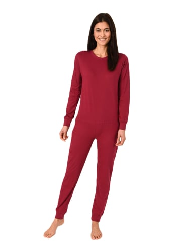 NORMANN Pflegeoverall langarm Reißverschluss Rücken - 88609 in beere