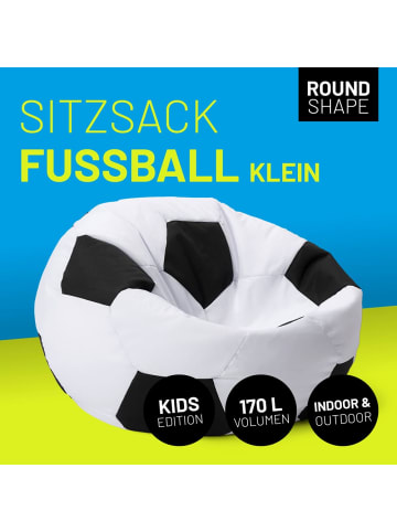 Lumaland Sitzsack Indoor Fussball 170l schwarz/weiß Weiß