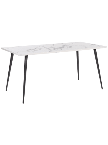Beliani Esszimmertisch SANTIAGO in Weiß/Schwarz - (W) 80 x (H) 76 x (L) 160 cm