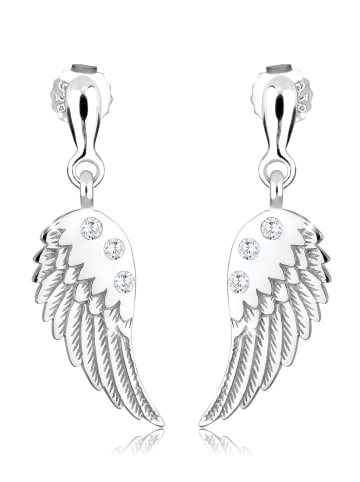 Elli Ohrringe 925 Sterling Silber Engel, Flügel in Weiß
