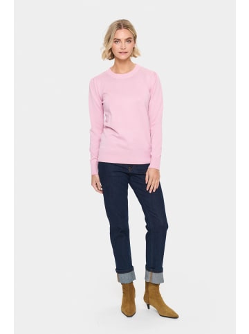 SAINT TROPEZ Strickpullover CherriSZ Gerade Passform in Pink Nectar