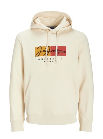 JACK & JONES PLUS Kapuzenpullover in Antique White