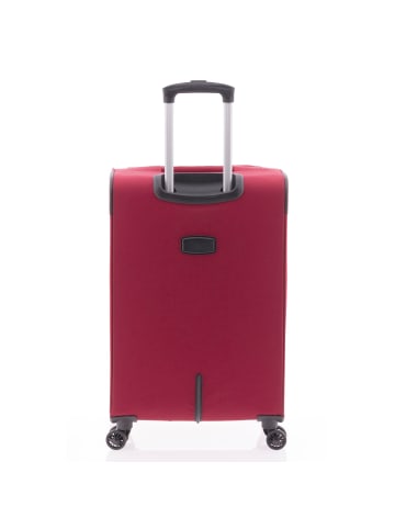 Gladiator 2000 4 Rollen Trolley 68 cm mit Dehnfalte in red