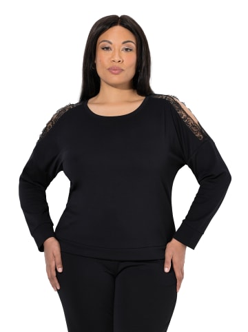 Ulla Popken Sweatshirt in schwarz