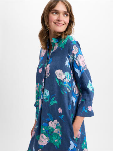 Franco Callegari Leinenkleid in marine grün - 0046