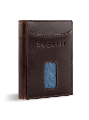 Bugatti Secure Slim Geldbörse RFID Schutz Leder 8 cm braun